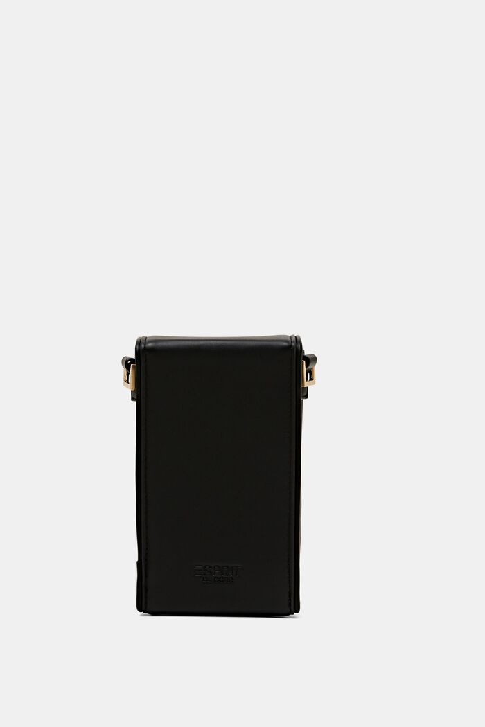 Bolso cruzado de polipiel para el móvil, BLACK, detail image number 2