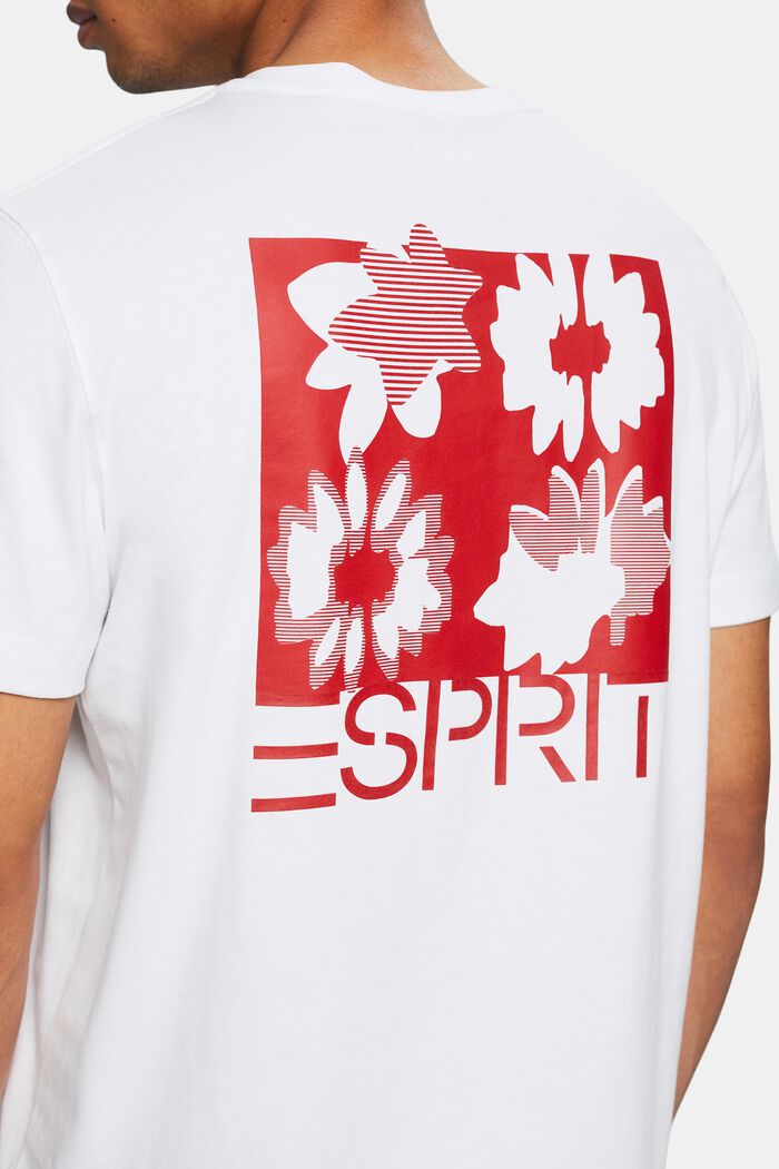 Camiseta de algodón con logotipo, WHITE, detail image number 4