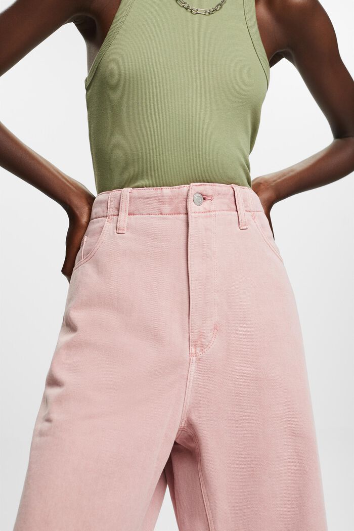 Pantalón de sarga y de pernera ancha, 100% algodón, OLD PINK, detail image number 2