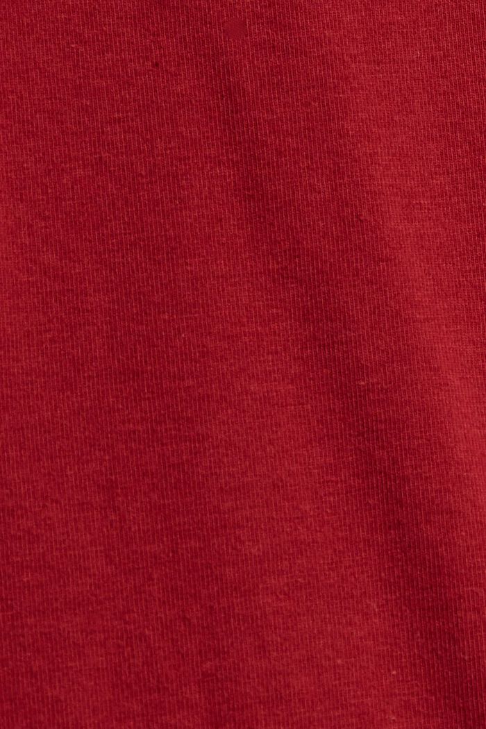 Parte superior del pijama en algodón, CHERRY RED, detail image number 4