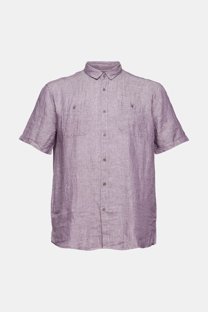 Camisa de 100% lino, DARK MAUVE, detail image number 6
