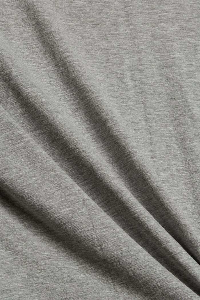 Camiseta de manga larga con estampado en mezcla de algodón ecológico, MEDIUM GREY, detail image number 4