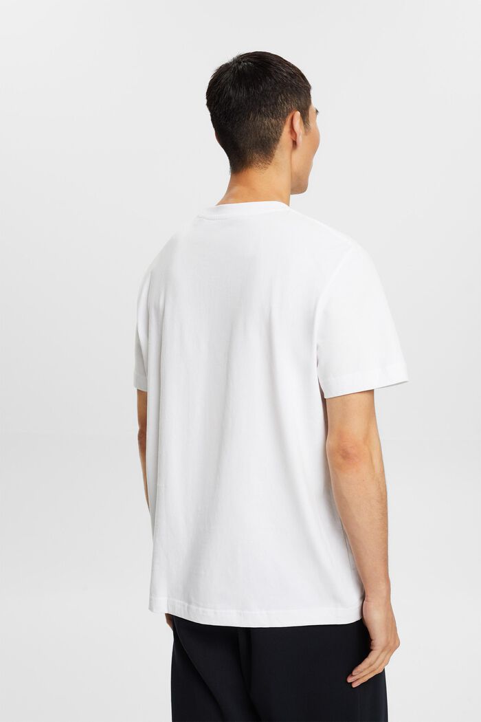 Camiseta con estampado geométrico, WHITE, detail image number 4