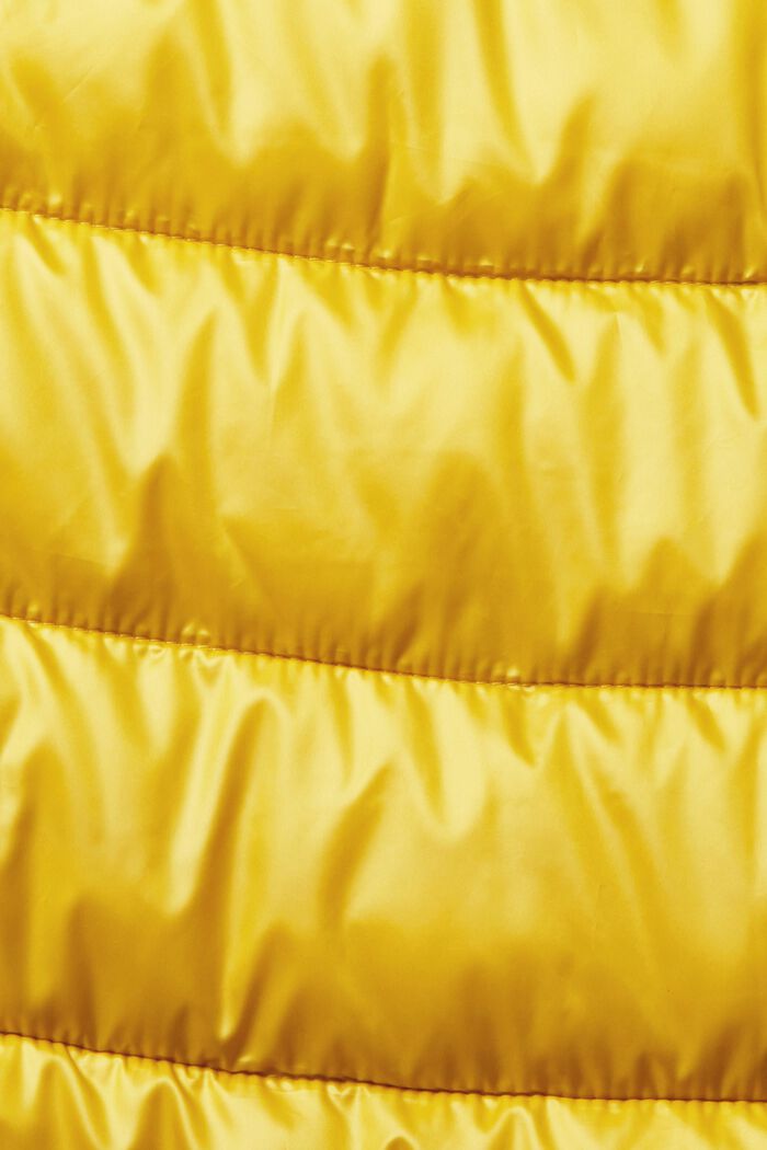 Reciclado: chaleco acolchado con capucha desmontable, DUSTY YELLOW, detail image number 1