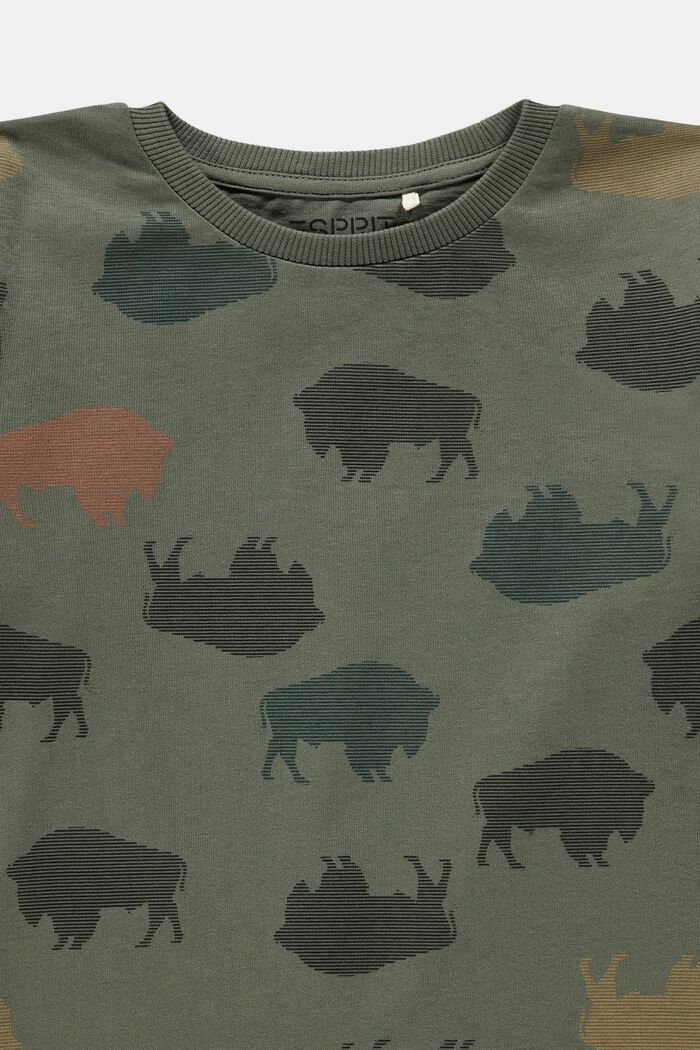 Camiseta de manga larga con motivo estampado, FOREST, detail image number 2
