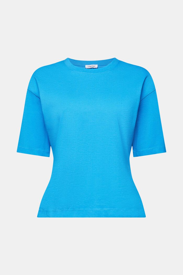 Camiseta entallada de cuello redondo, BLUE, detail image number 6