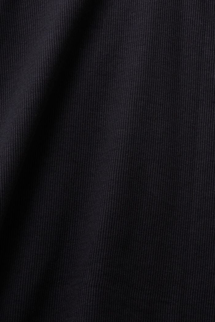 Camiseta de tirantes cruzada en algodón estampado, BLACK, detail image number 4