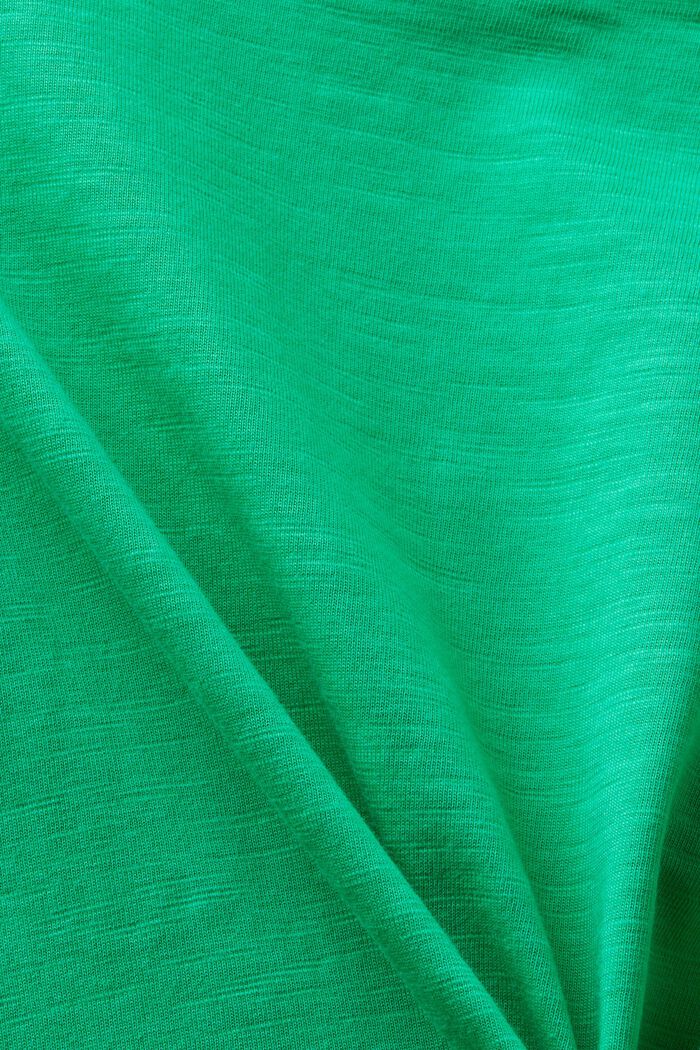 Camiseta flameada con cuello redondo, GREEN, detail image number 4