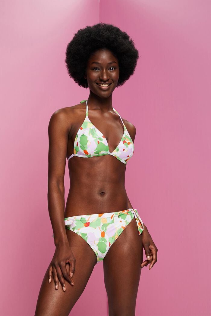 Braguita de bikini con lazadas, GREEN, detail image number 0