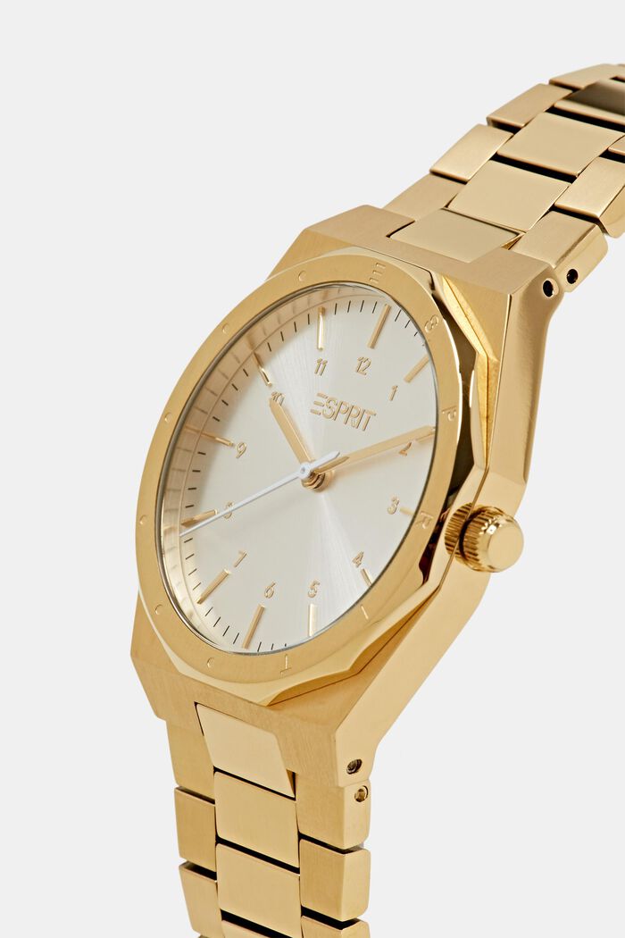 Reloj de acero inoxidable dorado, GOLD, detail image number 1
