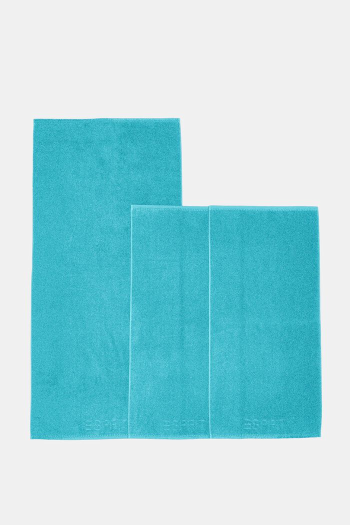 Con TENCEL™: Conjunto de tres toallas de rizo, TURQUOISE, detail image number 3