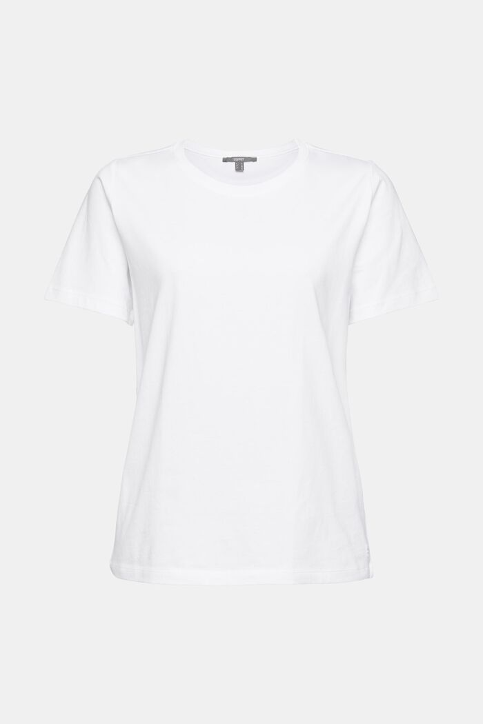 Camiseta básica en 100 % algodón ecológico, WHITE, detail image number 6