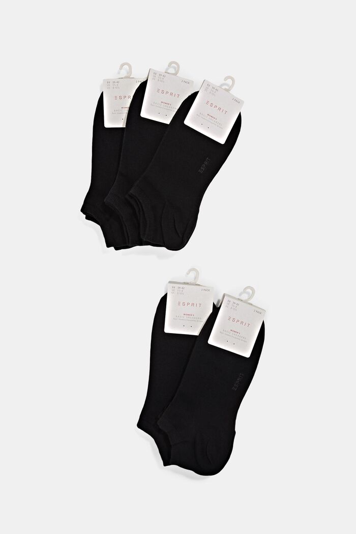 Pack de 10 pares de calcetines para deportivas, mezcla de algodón ecológico, BLACK, detail image number 0