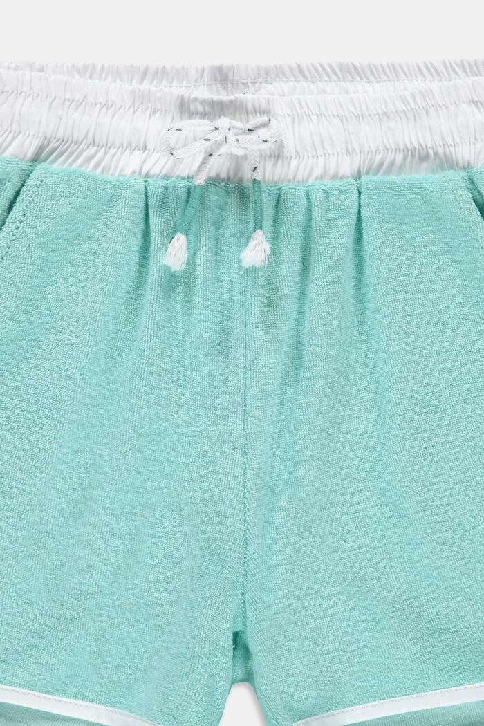 Pantalón corto de felpa en 100 % algodón, LIGHT TURQUOISE, detail image number 2