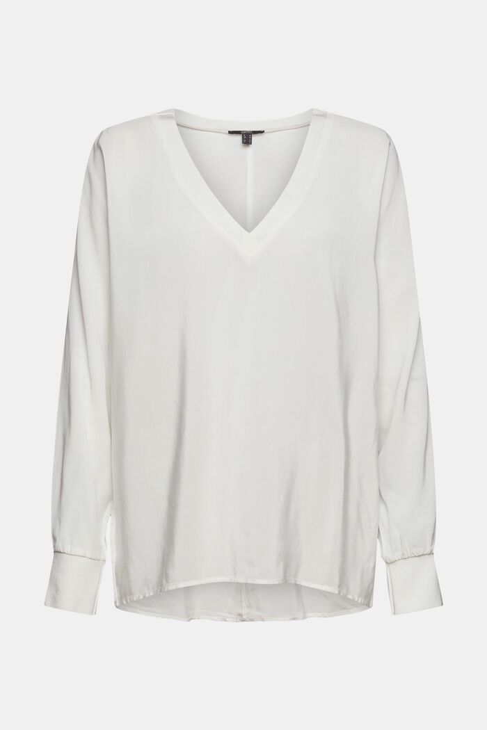 Blusa oversize con LENZING™ ECOVERO™, OFF WHITE, detail image number 2