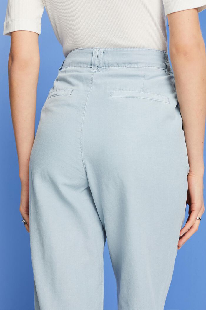 Pantalones chinos de mezcla de lino, LIGHT BLUE LAVENDER, detail image number 4
