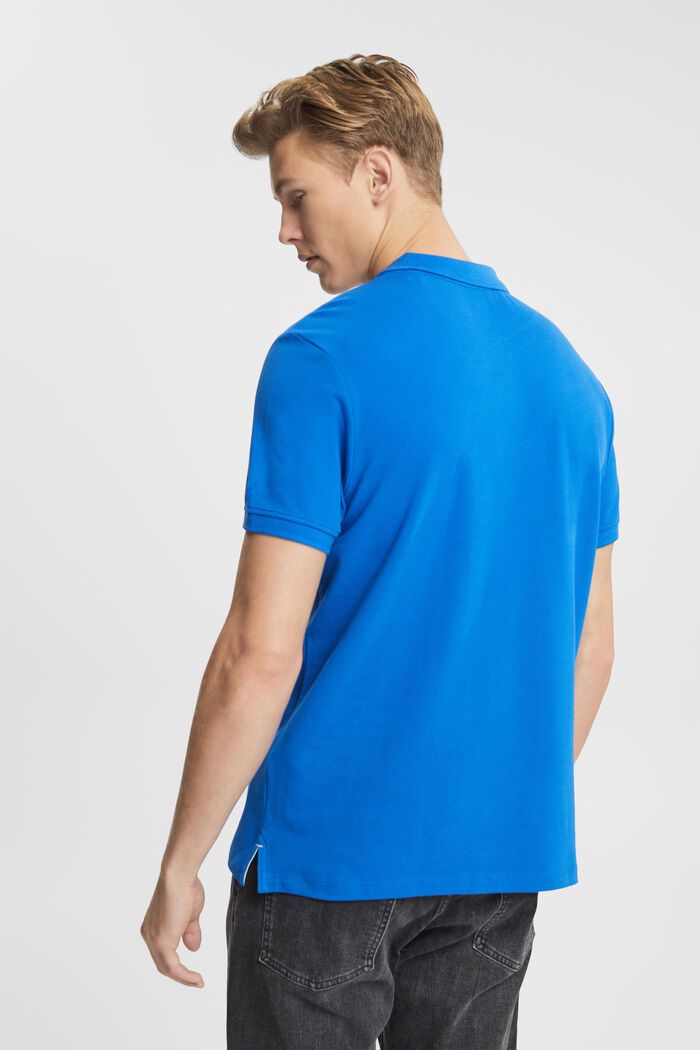 Polo slim fit, BLUE, detail image number 3