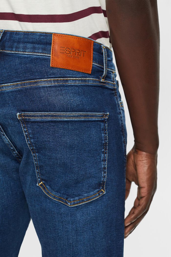 Jeans mid-rise slim fit, BLUE DARK WASHED, detail image number 4