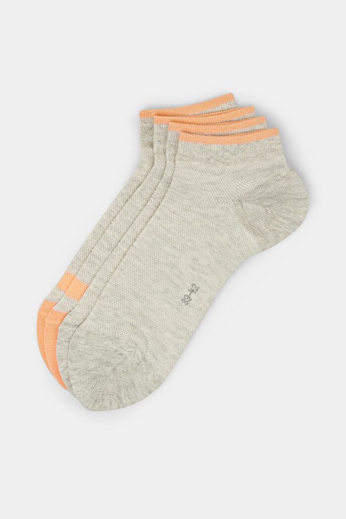 Pack de 2 pares de calcetines de malla para deportivas, algodón ecológico, STORM GREY, detail image number 0