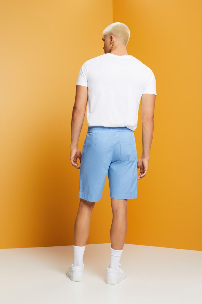 Pantalones cortos en sarga de algodón, LIGHT BLUE, detail image number 3