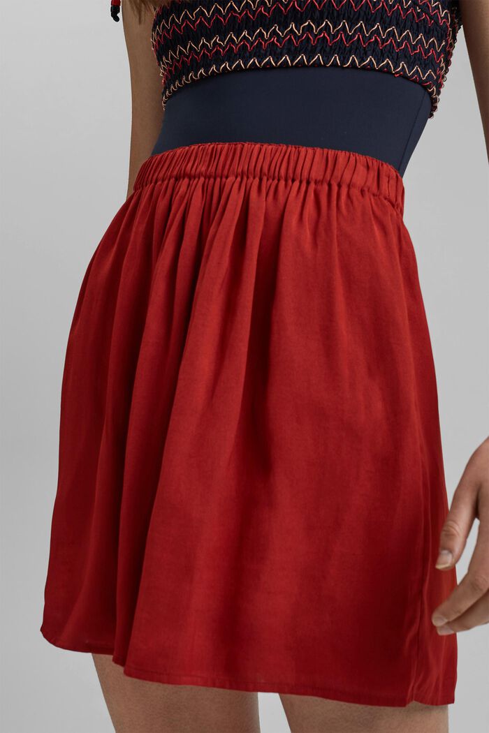 Minifalda con cintura elástica, TERRACOTTA, detail image number 2