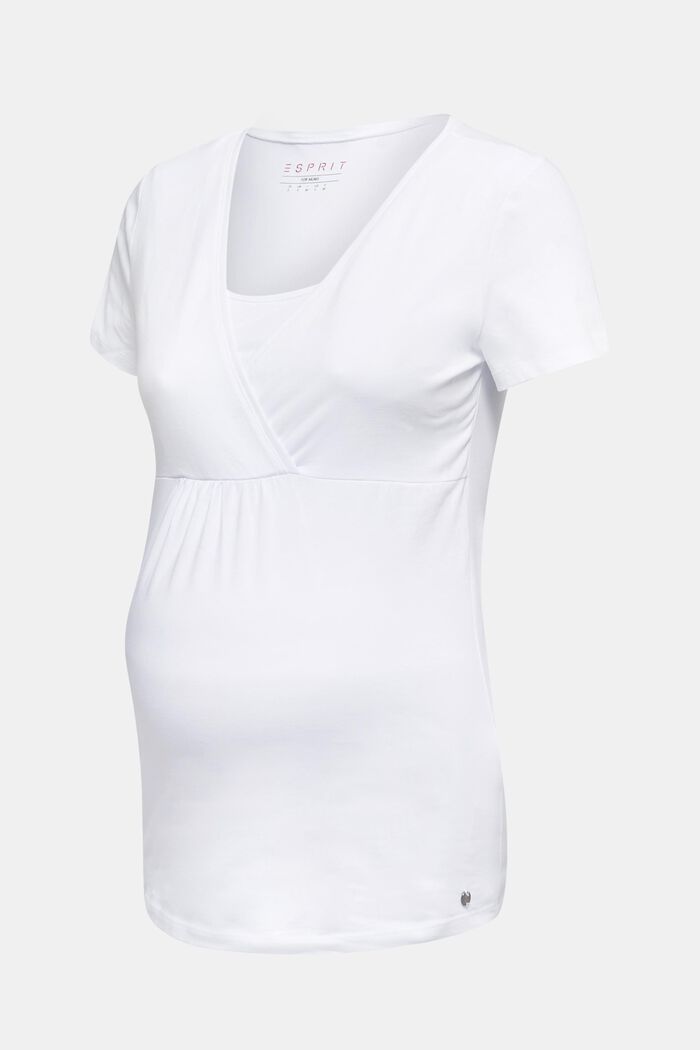 Camiseta elástica de lactancia, WHITE, overview