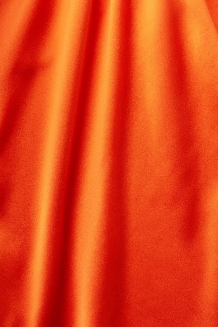 Blusa de satén de seda, BRIGHT ORANGE, detail image number 5