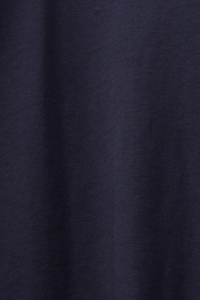 Camiseta en algodón ecológico y cuello enpico, NAVY, detail image number 5