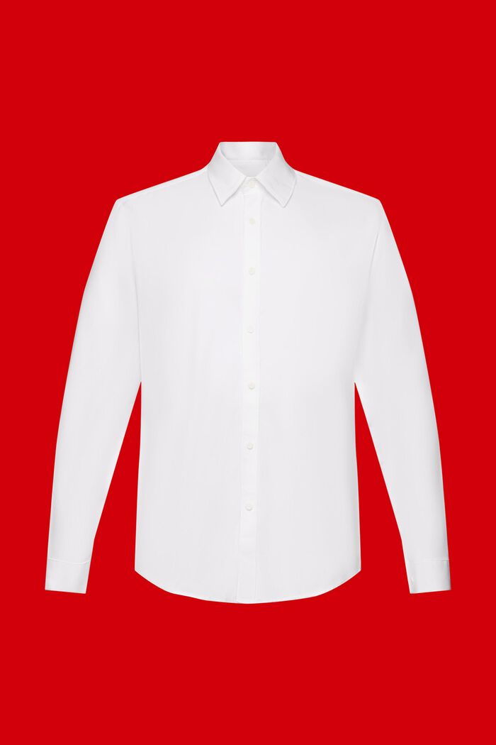 Camisa de corte ajustado, WHITE, detail image number 6