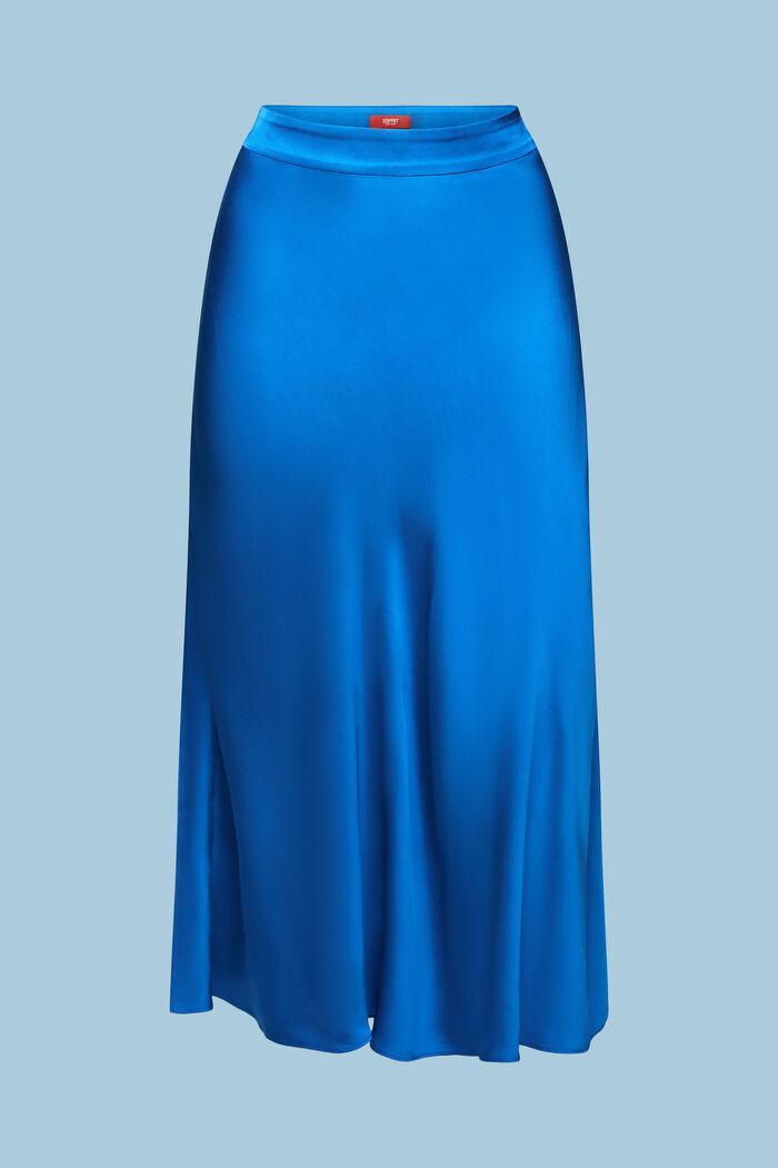 Falda midi de satén, BRIGHT BLUE, detail image number 5