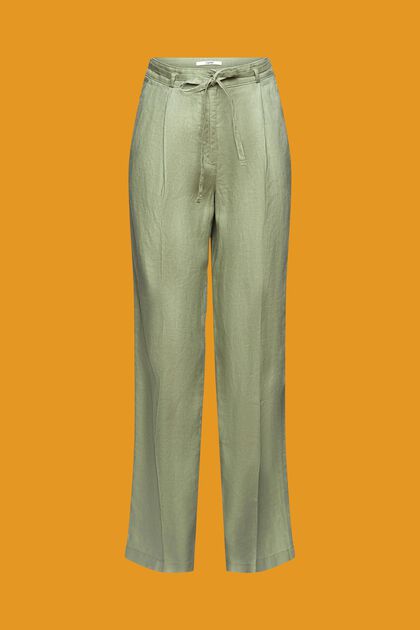 Pantalones de lino con pernera ancha