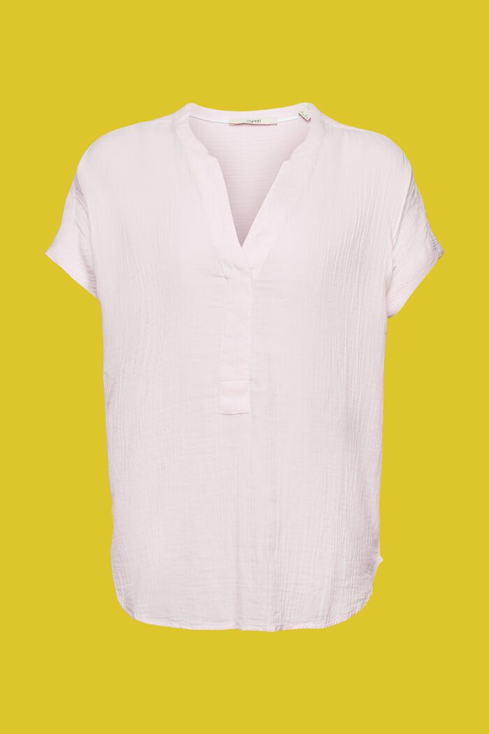 Blusa de algodón con textura, LILAC, detail image number 6