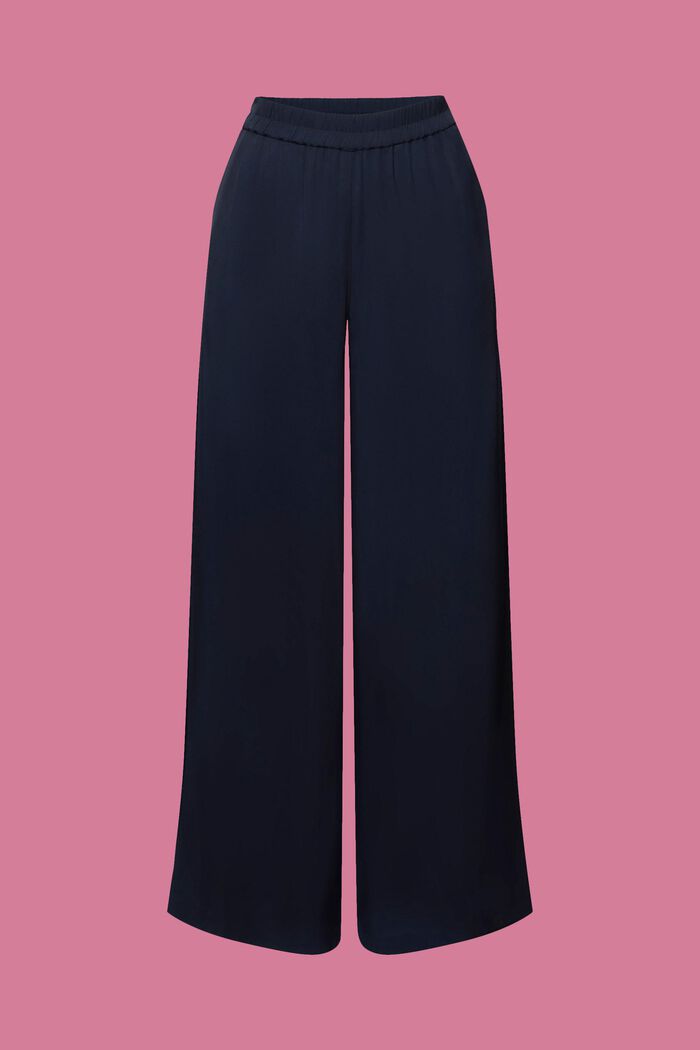 Pantalones de pernera ancha, LENZING™ ECOVERO™, NAVY, detail image number 5