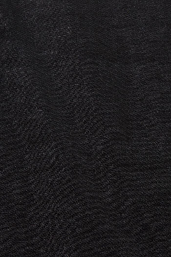 Blusa en mezcla de lino y espalda abierta, BLACK, detail image number 5