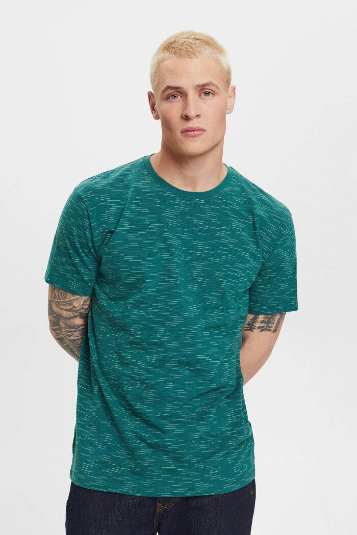 Camiseta de rayas finas, EMERALD GREEN, detail image number 0