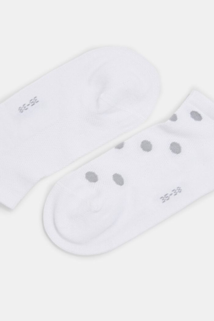 Pack de 2 pares de calcetines para deportivas con malla, algodón ecológico, SWEET/WHITE, detail image number 1