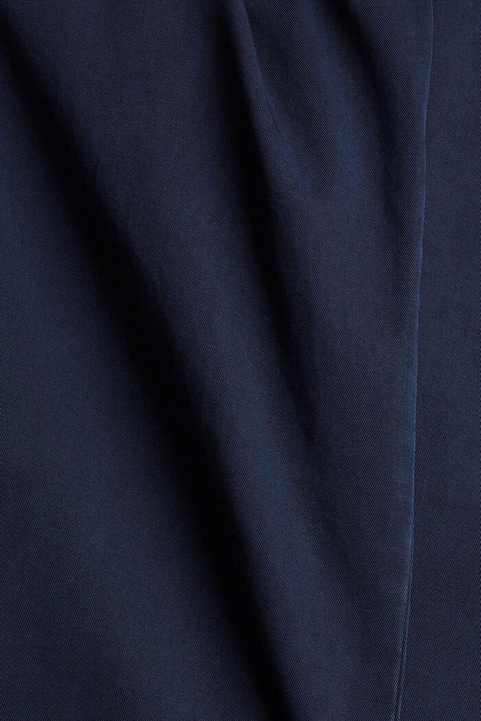 Pantalón con cordón en la cintura de algodón Pima, NAVY, detail image number 1