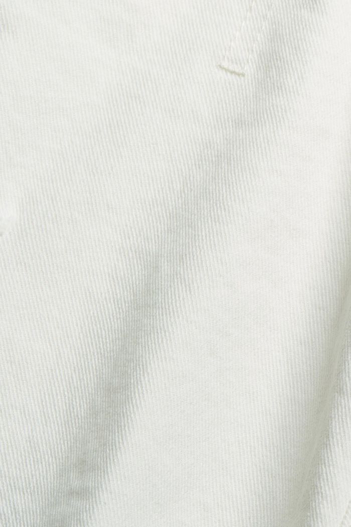 Shorts vaqueros de cintura alta con efectos desgastados, WHITE, detail image number 4