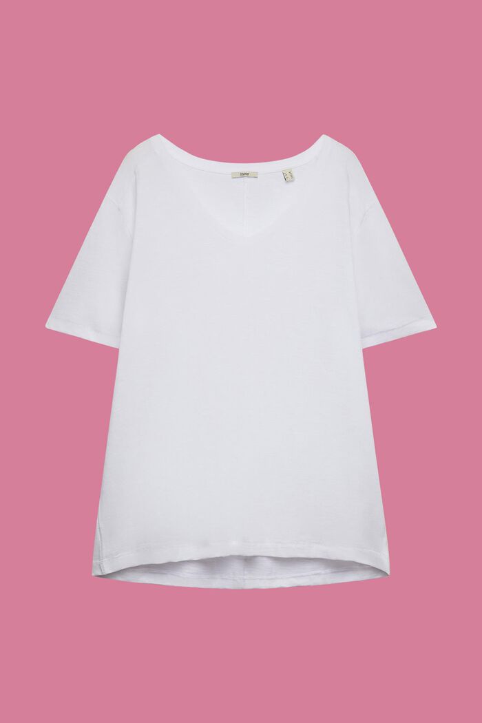 CURVY Camiseta de jersey, 100% algodón, WHITE, detail image number 2