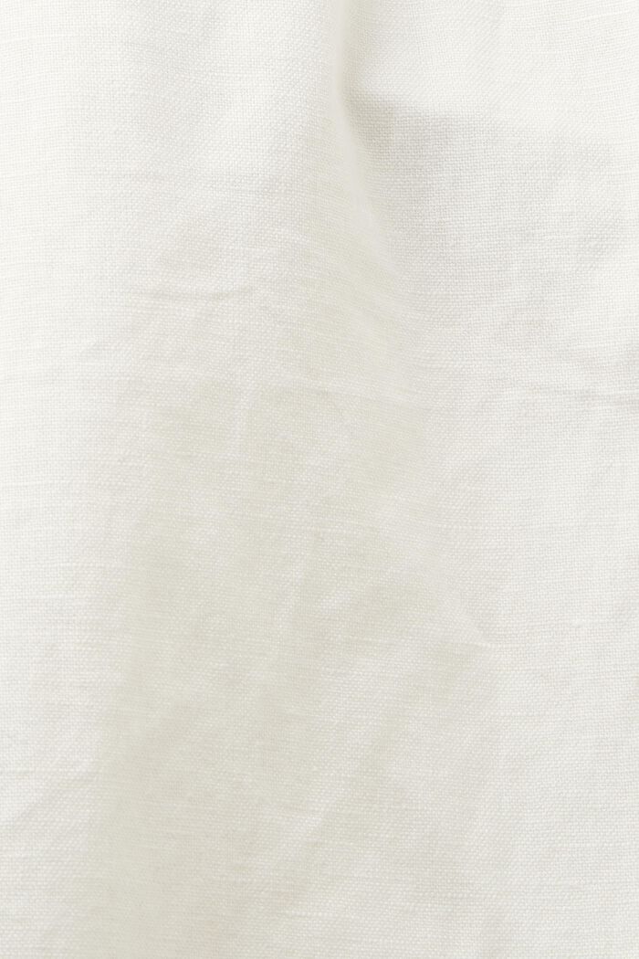 Pantalón Straight en lino y algodón, OFF WHITE, detail image number 6