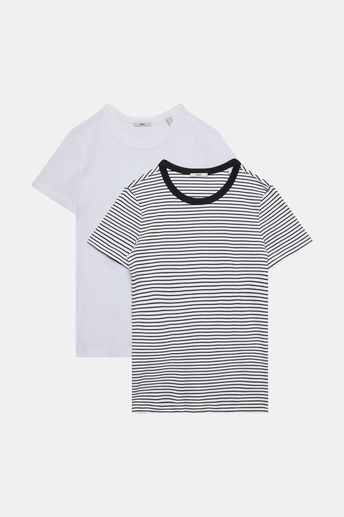 Pack de 2 camisetas de algodón, BLACK, detail image number 6