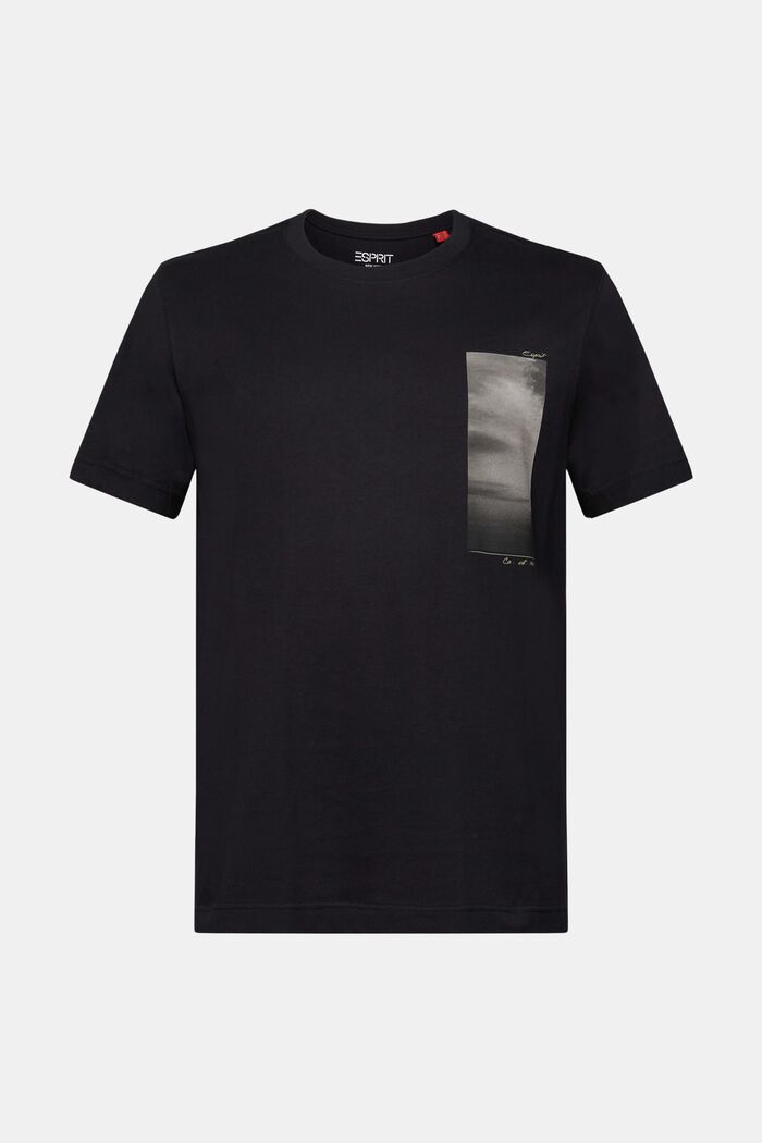 Camiseta estampada de algodón ecológico, BLACK, detail image number 6