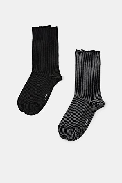 Pack de 2 pares de calcetines de punto a rayas