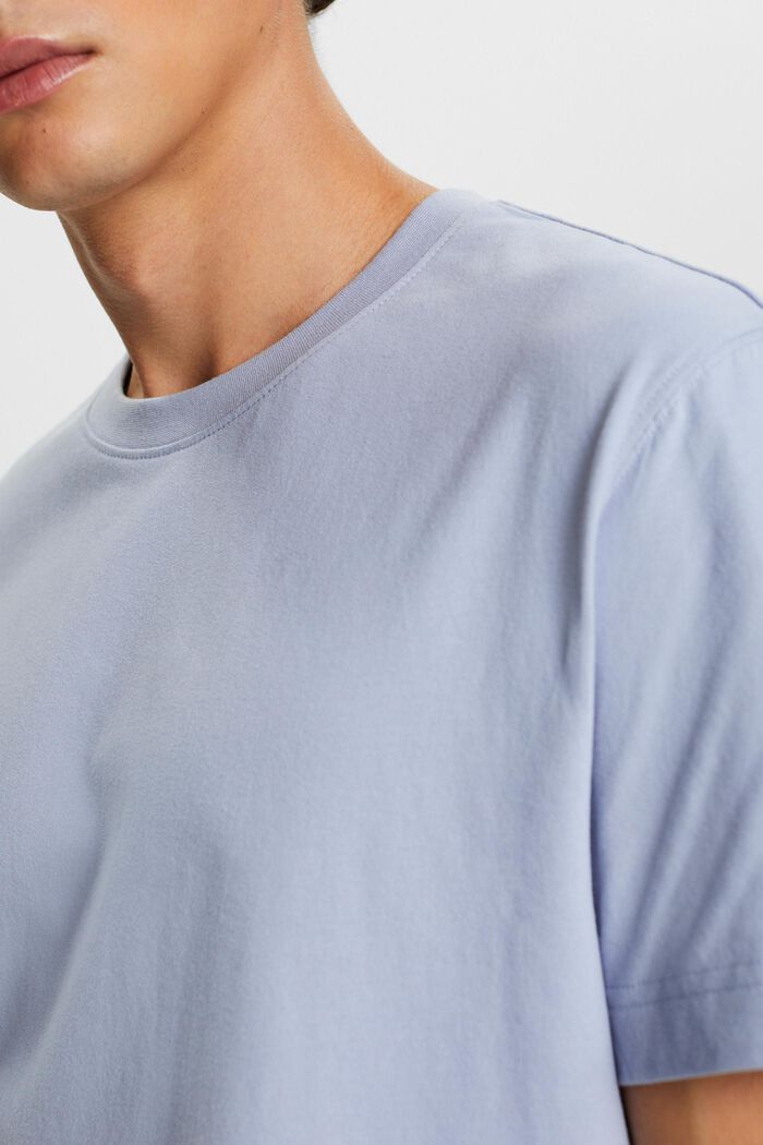 Camiseta de cuello redondo en tejido jersey de algodón, LIGHT BLUE LAVENDER, detail image number 1