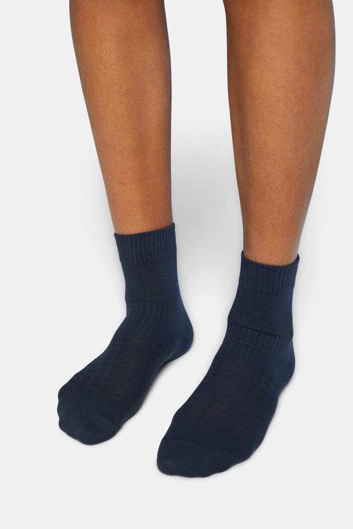 Pack de 3 calcetines de algodón ecológico acanalado, BLUE, detail image number 1