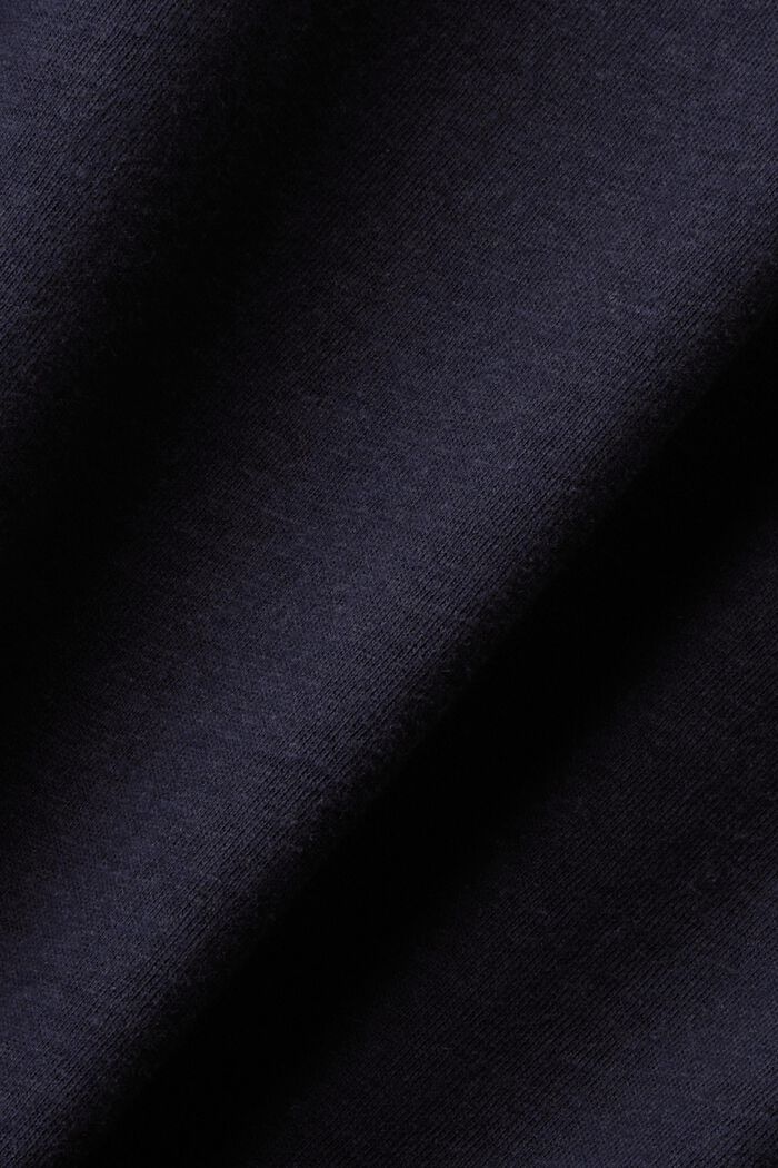 Camiseta de punto, mezcla de algodón y lino, NAVY, detail image number 5