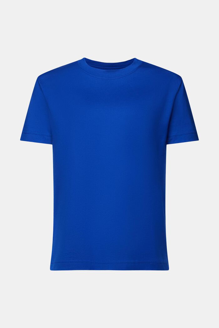 Camiseta de algodón pima con cuello redondo, BRIGHT BLUE, detail image number 6