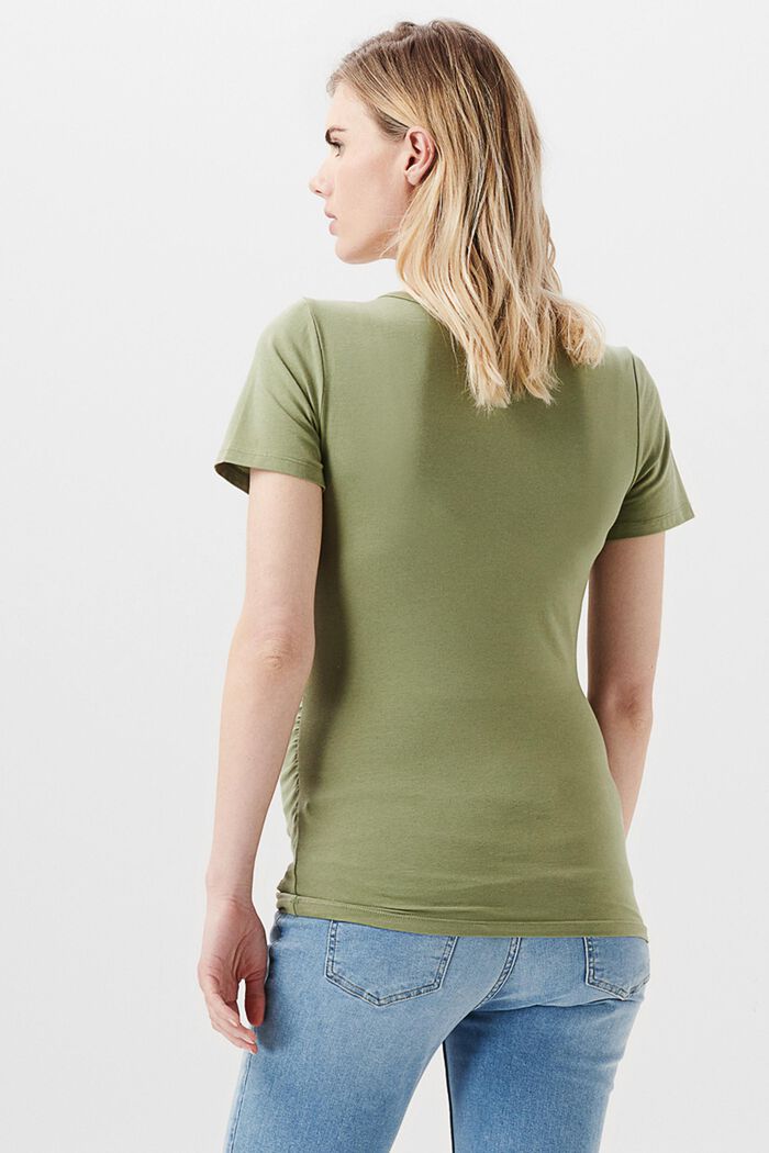 Camiseta con estampado, algodón ecológico, REAL OLIVE, detail image number 1