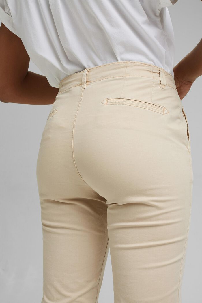 Pantalón chino elástico con algodón ecológico Pima., BEIGE, detail image number 5