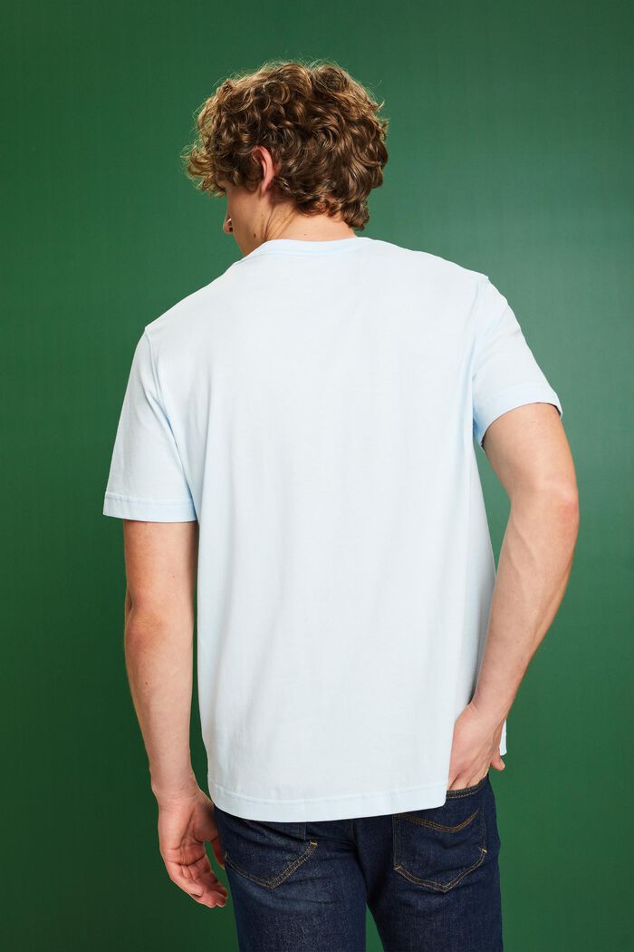 Camiseta de algodón con logotipo estampado, PASTEL BLUE, detail image number 2